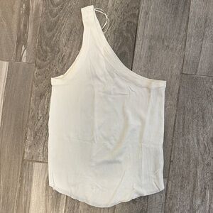 Zara Cream One-Shoulder Tank Top